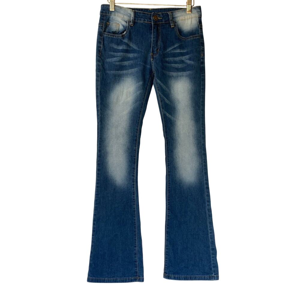 J Jeans Womens Medium Blue Denim Medium Wash Boot Cut Stretch Mid‎ Rise